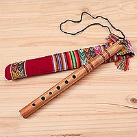 Wood quena flute, 'Peace Flute' - Handmade Wood Quena Flute From Peru