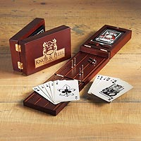 Wood cribbage game, 'Knob and Heel' - English Pub Cribbage Game